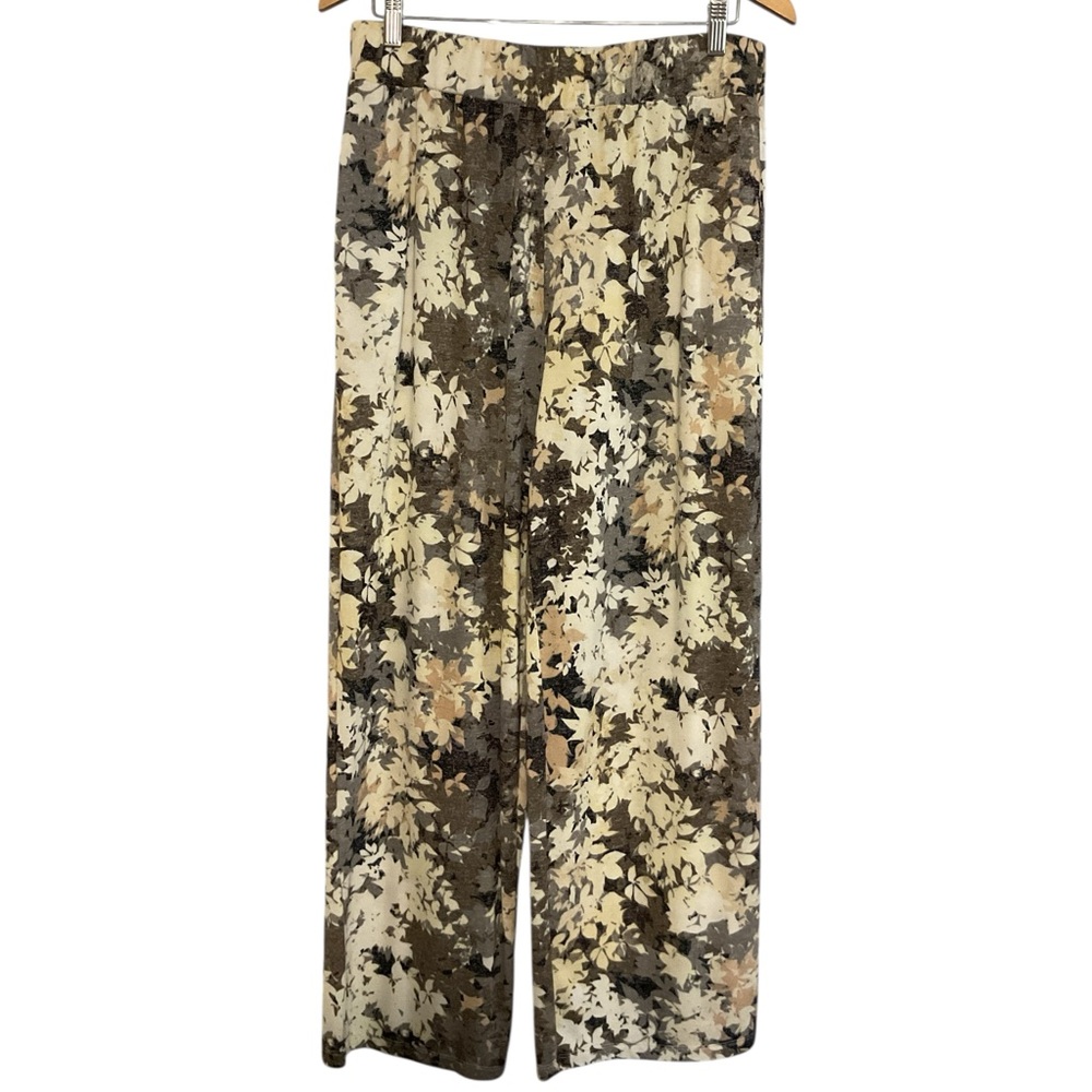 NWT QVC Attitude by Renne Floral Print Wide-Leg Pants size L petite - Picture 8 of 9
